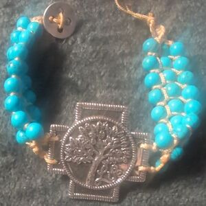 Blessings Unlimited Tree Of Life Turquoise Bead Bracelet